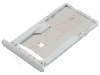 Bandeja tarjeta de memoria microSD / transflash y SIM plateada para Xiaomi Redmi 3S