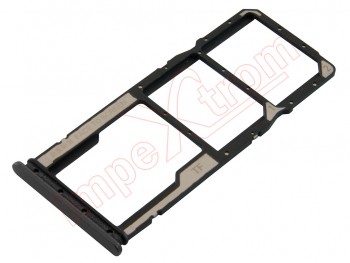 Bandeja Dual SIM + microSD negra / gris carbón "Carbon grey" para Xiaomi Redmi 9A, M2006C3LG