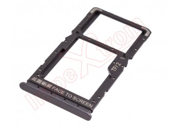 Bandeja Dual SIM color negro (matte black) para Xiaomi Redmi Note 12 5G, 22111317I, 22111317G
