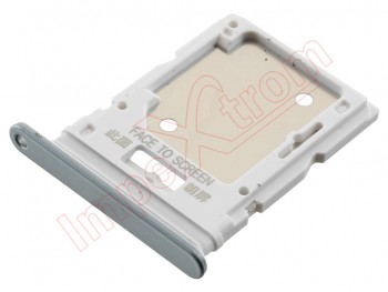Bandeja Dual SIM / MicroSD plateada / blanca polar "Polar white" para Xiaomi Redmi Note 11 Pro 5G, 21091116I