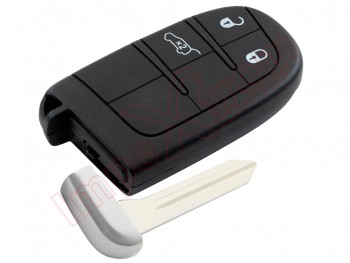 Producto genérico - Telemando 3 botones 433.92MHz ASK M3N-40821302 "Smart key" llave inteligente para Jeep Grand Cherokee, con espadín de emergencia