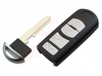Generic product - Remote control 4 buttons smart key 433 Mhz FSK 5WK49384D for Mazda 6 / Sedan Sport, with blade