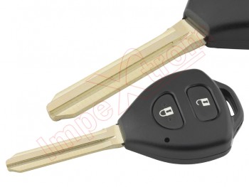 Remote control key with 2 buttons and blade, 433 ASK for Toyota