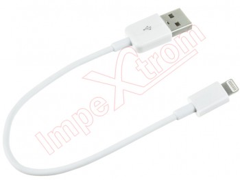 Cable blanco lightning a USB 2.0 macho de 22 cm