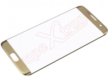 Gold external generic without logo touch window for Samsung Galaxy S7 Edge, G935